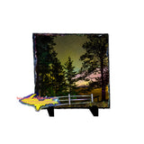 Michigan Northern Lights Photo Gift Slate Tile Big Pines Lake Superior