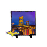 Yooper gifts photo slate of portage lake lift bridge Houghton Michigan