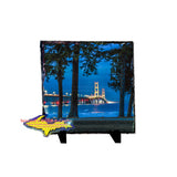 Michigan Home Decor Rustic Photo Slate Of The Mackinac Bridge