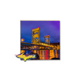 Portage Lake Lift Bridge on Photo Tile Coasters and Trivets