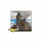 Ontonagon Lighthouse On Michigan's Upper Peninsula Coasters With Great Prices