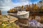 Michigan Photography Fishing Boat Big Abe Autumn Colors at Brimley, Michigan