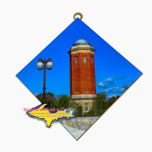Manistique Historical Water Tower Michigan's Upper Peninsula Hanging Art 