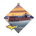 Great Lakes Freighter Paul Tregurtha Wall Art Photo Tiles For Boat Fans