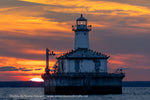 Sunset On Fourteen Foot Shoal Lighthouse Cheboygan Michigan Great Lakes Lighthouse Photography