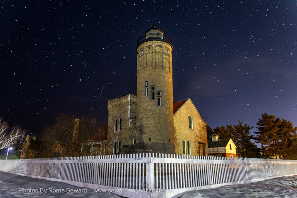 Old Mackinac Point Lighthouse on the Straits Of Mackinac in Mackinaw City, Michigan!
