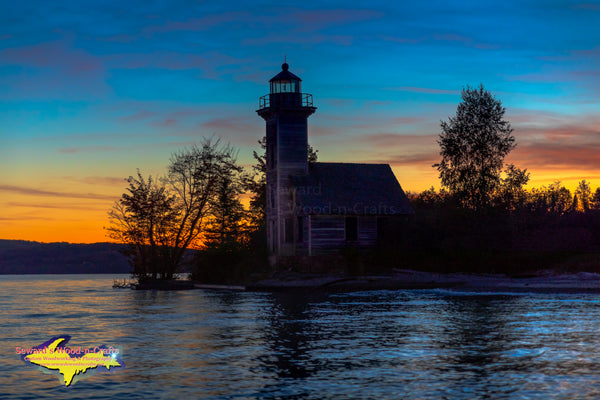 Michigan Lighthouses East Grand Island Sunset -6245