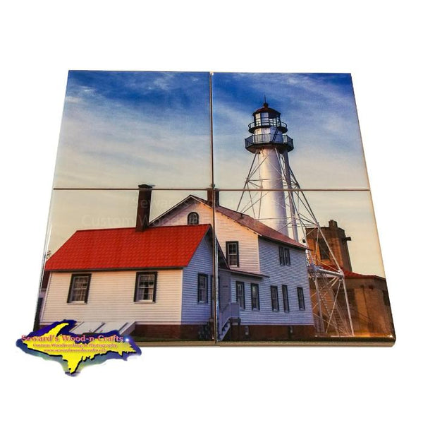Michigan Coaster Puzzle Whitefish Point Lighthouse Best Coasters Great Prices