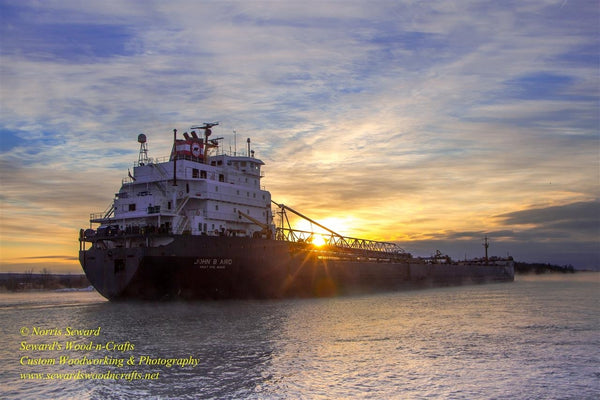 John B Aird -4311 Winter Sunrise Great Lake Freighters