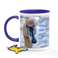 Michigan Made Wildlife Mugs Go Ahead And Make My Day Swan Coffee Cup