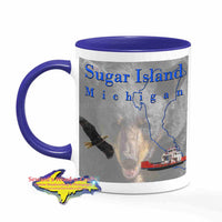 Michigan Made Mugs Sugar Island Michigan Coffee Cup Black Bear Yooper gifts & collectibles