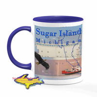 Michigan Made Mugs Sugar Island Michigan Coffee Cup Freighter Stewart Cort Yooper gifts