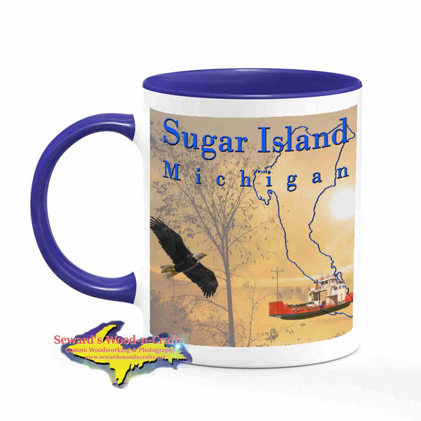 Michigan Made Mugs Sugar Island Michigan Coffee Cup Wildlife Sunrise Yooper gifts & collectibles