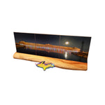 Coaster Sets Sault Ste. Marie Michigan Cloverland Electric Hydro Plant With Wood Base