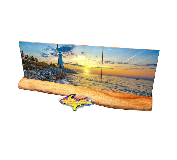 Crisp Point Lighthouse Sunset -2563 Michigan Coasters & Gifts