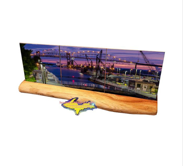 Soo Locks Michigan Panoramic Coaster Set Sault Ste. Marie Gifts And Collectibles