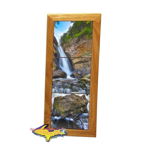 Miners Waterfalls Michigan Made Framed Art Tiles Pictured Rocks Gifts & Collectibes