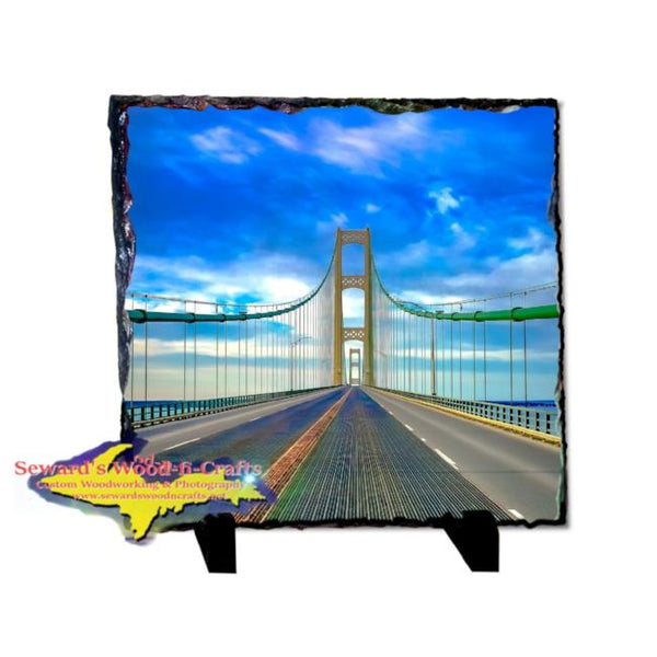 Mackinac Bridge Photo Slate Michigan Made Upper Peninsula Art