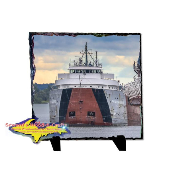 Great Lakes Fleet Philip Clark Rustic Photo Slate Best Gifts For Home Decor