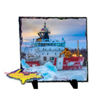 Rustic Photo Slate Coast Guard Cutter Mackinaw Home decor and gifts