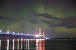 Northern Lights Over Mackinac Bridge Michigan Landscape Photography