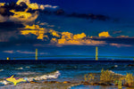 Mackinac Bridge Storm Clouds Photo Image