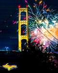 Firework Over Mackinac Bridge Photo Michigan Photography At Great Prices