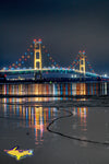Michigan Landscape Photography Mackinac Bridge Icy Reflections