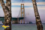 Michigan Landscape Photography Mackinac Bridge Spring Fog Photo Image For Sale