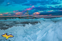 Michigan Photography Mackinac Bridge Blue Ice Image Best Photos For Home Interior Decor