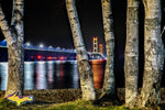 Michigan Landscape Photography Mackinac Bridge Birch Trees Artwork For Sale