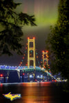 Mackinac Bridge Northern Lights Michigan Landscape Photography 