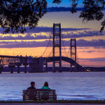 A Pure Michigan Moment Mackinac Bridge -8678 Coasters, Prints, Canvas