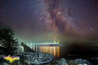 Michigan Art Milky Way Over Mackinac Bridge Michigan