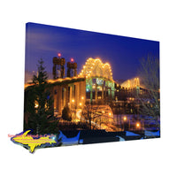 Michigan fine art canvas print of Sault Ste. Marie, Michigan