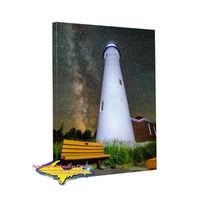 Michigan Landscape Photography Crisp Point Lighthouse Milky Way Canvas Wrap Bested Priced