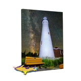 Michigan Landscape Photography Crisp Point Lighthouse Milky Way Canvas Wrap Bested Priced