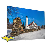Michigan Photography Best Buy Canvas Print Point Iroquois Lighthouse Upper Peninsula Photo Image