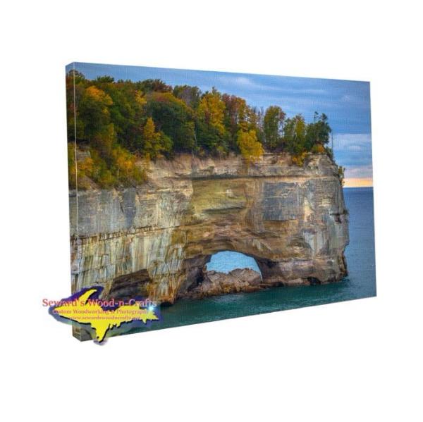 Michigan Upper Peninsula Photos Pictured Rocks Grand Portal Image Canvas Print For Sale