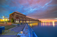 Sunset over Cloverland Electric Hydro Plant Sault Ste. Marie, Michigan