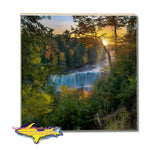 Michigan Made Gifts     Michigan Coaster of the Upper Tahquamenon Falls Sunset