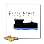 Great Lakes Freighters Drink Coasters & Trivets Tile coasters are Perfect gifts for boat nerds and freighter fans!