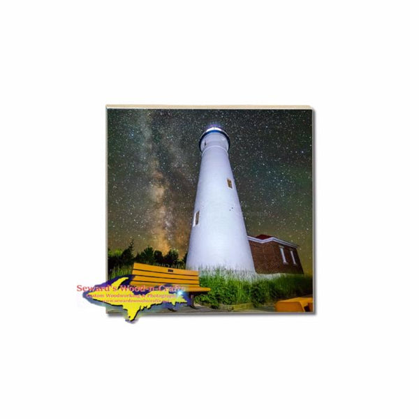 Crisp Point Lighthouse Single Coaster For Building Your Own Michigan Coaster Sets