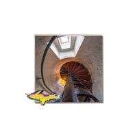 Stairwell Leading Up To Crisp Point Lighthouse Coasters Michigan Upper Peninsula Gifts