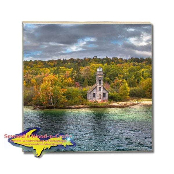 Michigan Made Drink Coasters Grand Island Lighthouse Pictured Rock Gifts, & Collectibles