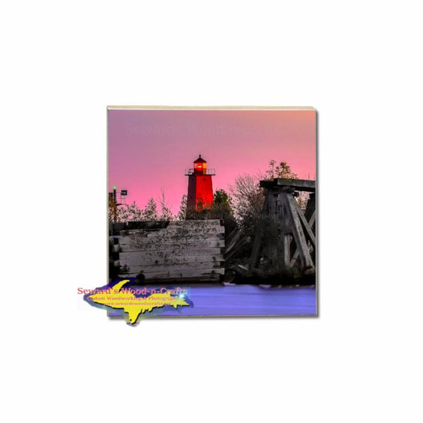 Manistique Lighthouse Coaster For Building Your Own Michigan Coaster Set