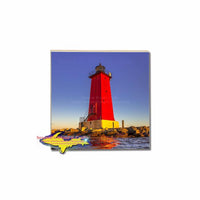 Michigan Coasters for that unique Michigan gift-Manistique Lighthouse