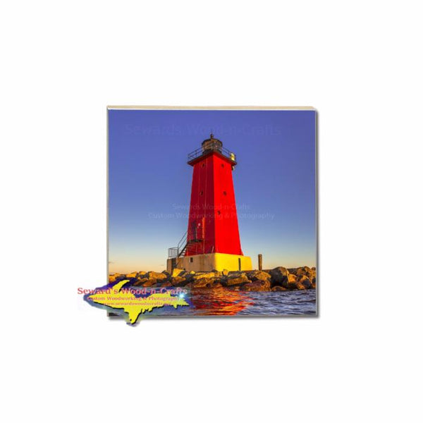 Michigan Coasters for that unique Michigan gift-Manistique Lighthouse