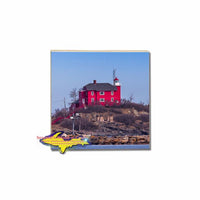 Marquette Lighthouse MIchigan's Upper Peninsula Coasters