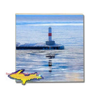 Michigan Made Drink Coasters Petoskey Pierhead Lighthouse Michigan Gifts